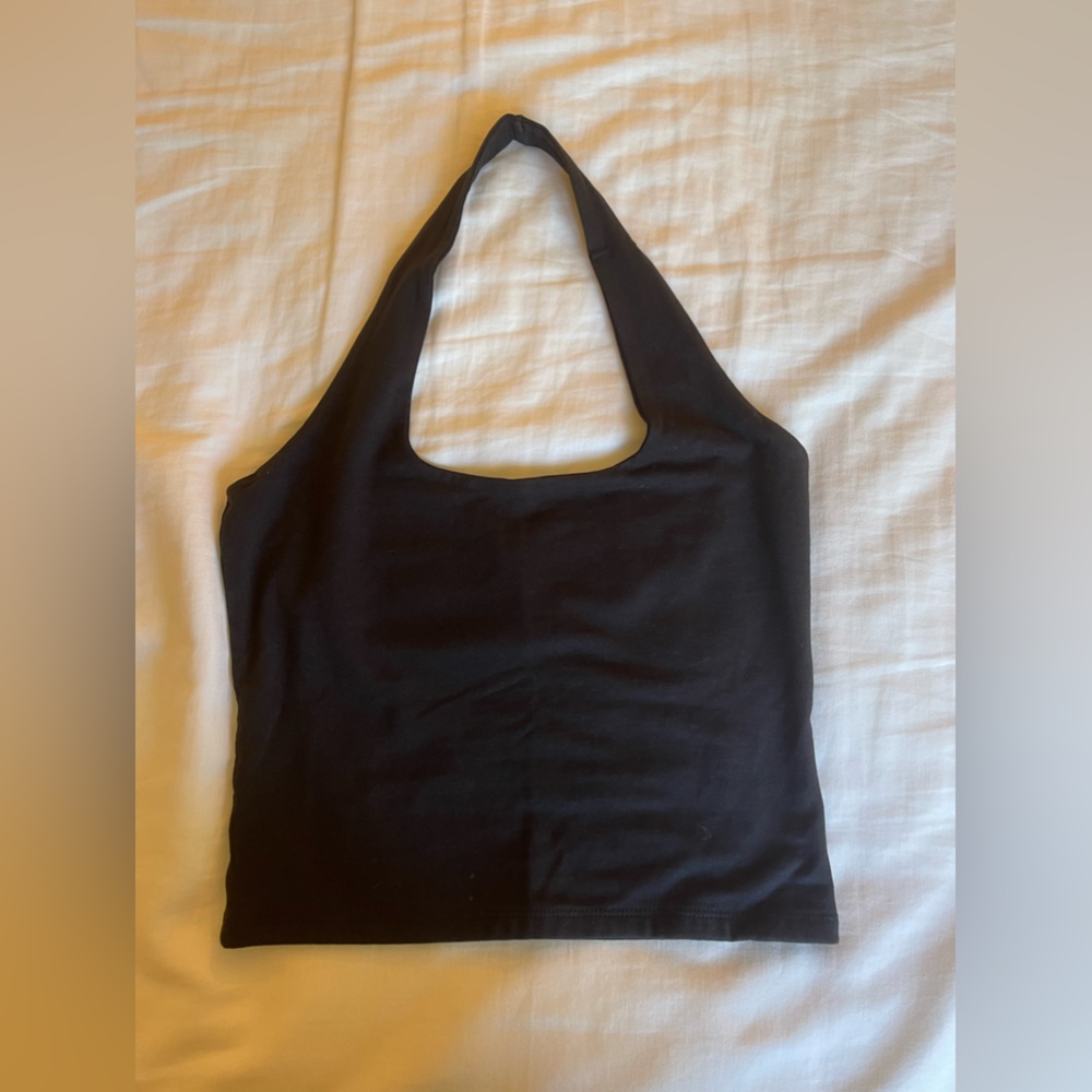 Black halter neck top from cotton on